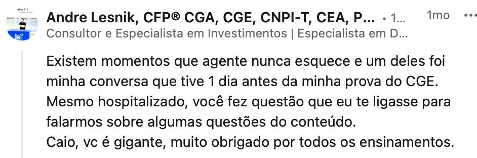 Depoimento de Andre Lesnik, CFP CGA CGE