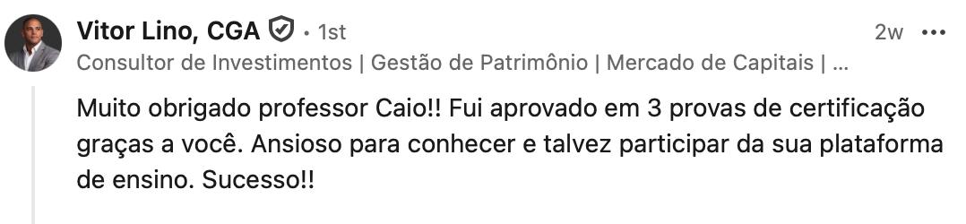 Depoimento de Vitor Lino, CGA